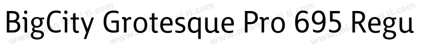 BigCity Grotesque Pro 695 Regular字体转换